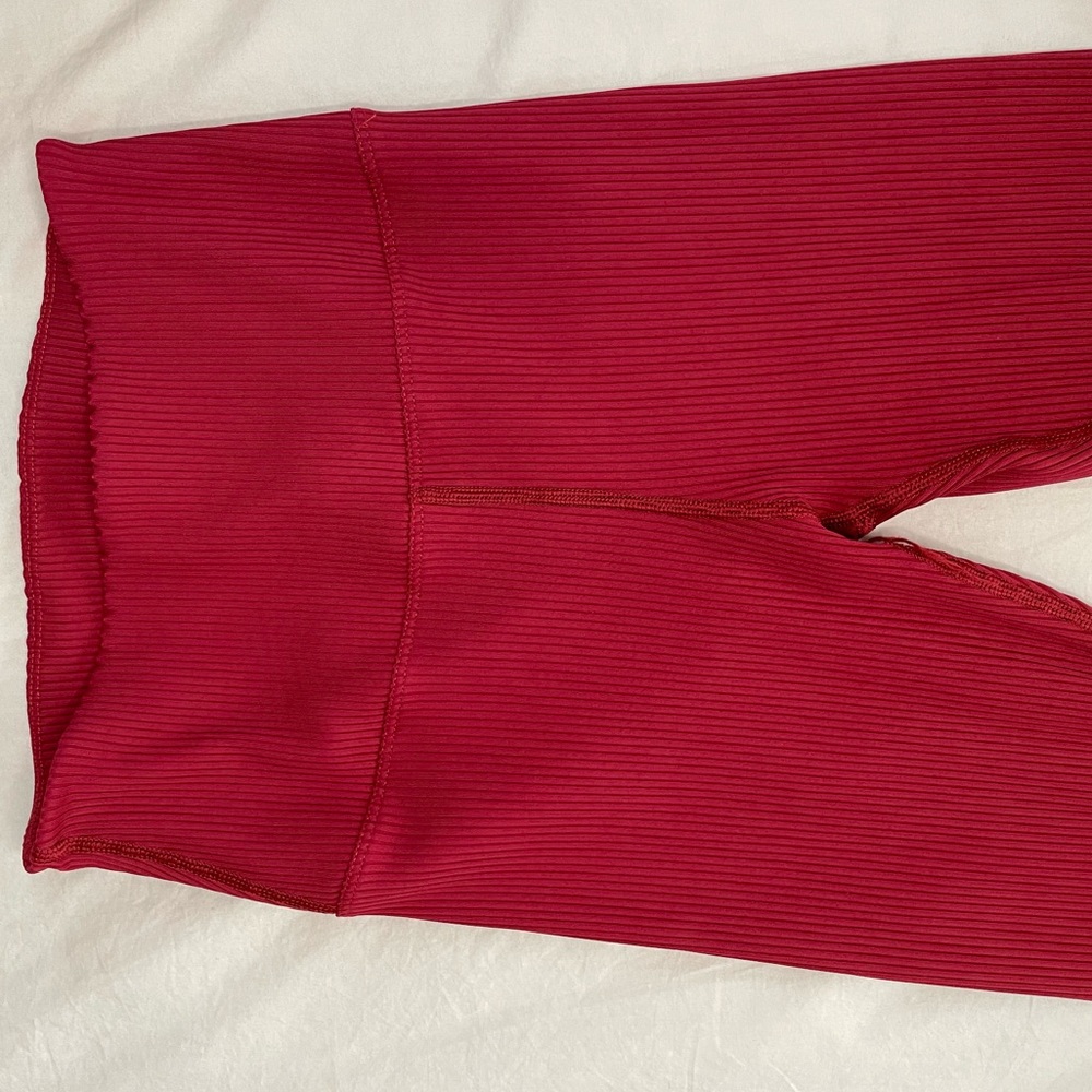 Carbon38 Ribbed Legging - Ruby Red - image 3